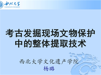 【直播內(nèi)容回顧】考古發(fā)掘文物長期保護 — 西北大學文化遺產(chǎn)學院楊璐老師